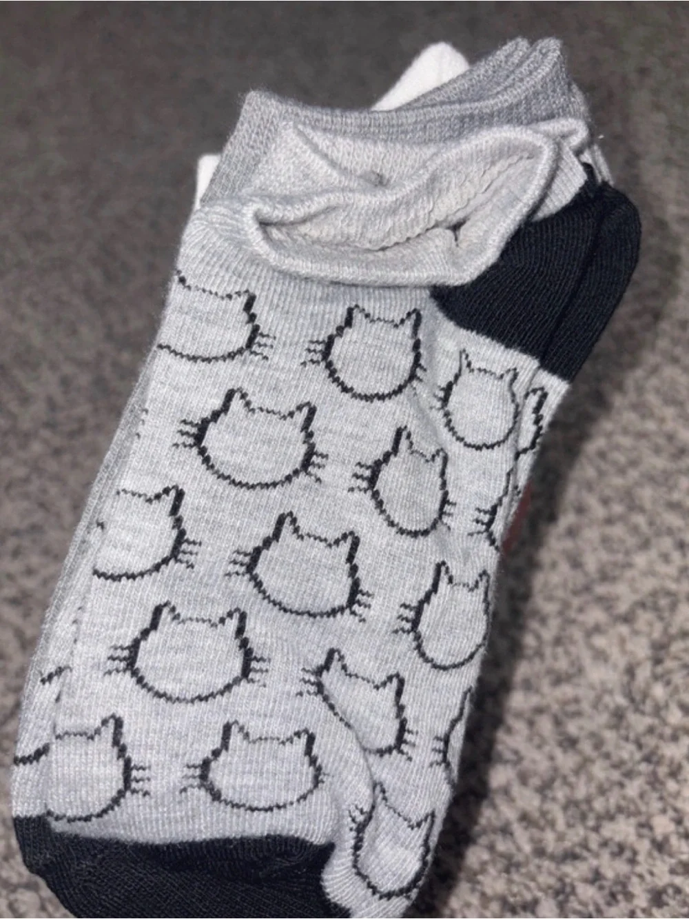 6pk womens cat low cut socks